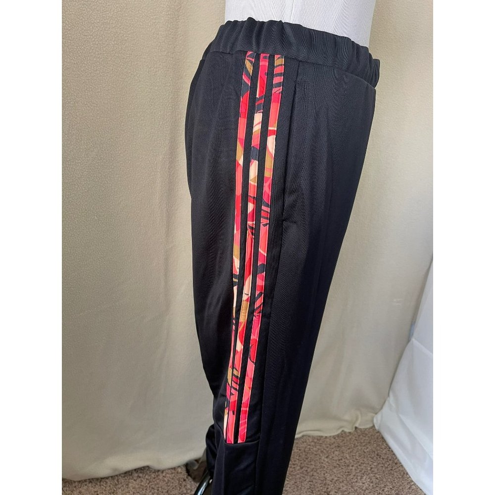 Adidas Black Side Triple Striped Zip Bottom Track/Warm-Up Pants - Picture 3 of 12